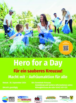 Plakat Hero for a Day DIN A2_Kreuzau.indd