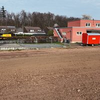 Bauarbeiten auf der Kurt-Hoesch-Kampfbahn