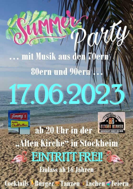 Plakat zur Summer Party Stockheim